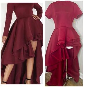 GORGEOUS IN PERSON EIEN SCUBA HIGH LOW DRESS-NWT-LARGE